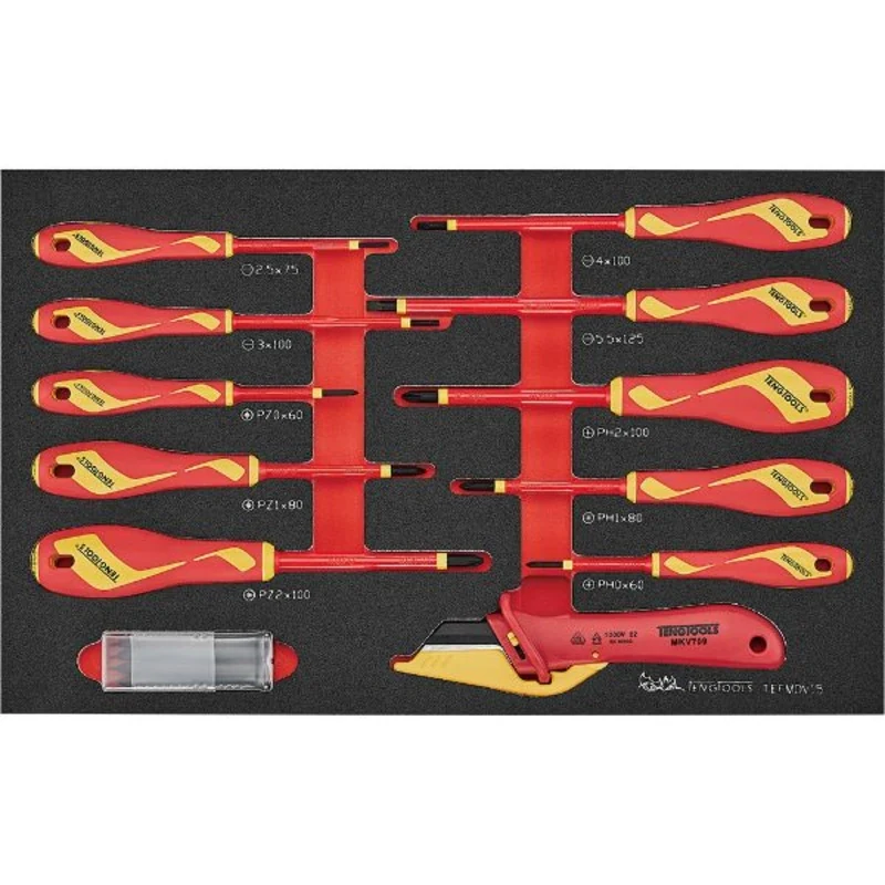 Teng 15Pc insulated Screwdriver & Knife Set Eva3
